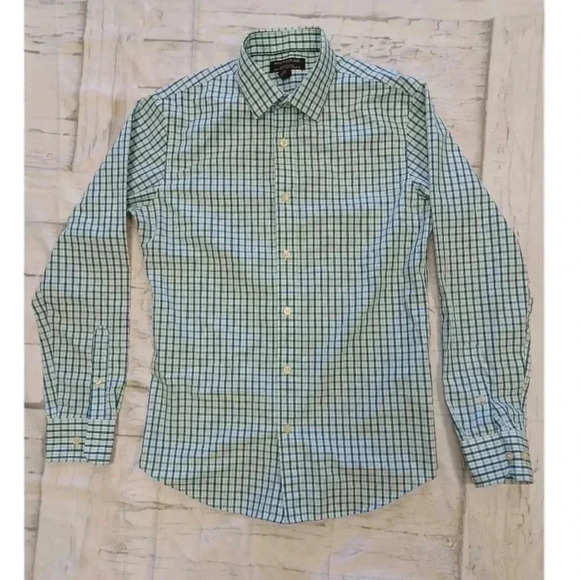 Banana Republic Non Iron Slim Fit Blue Button Down  Shirt Size Small - Picture 3 of 9
